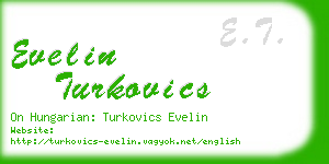 evelin turkovics business card